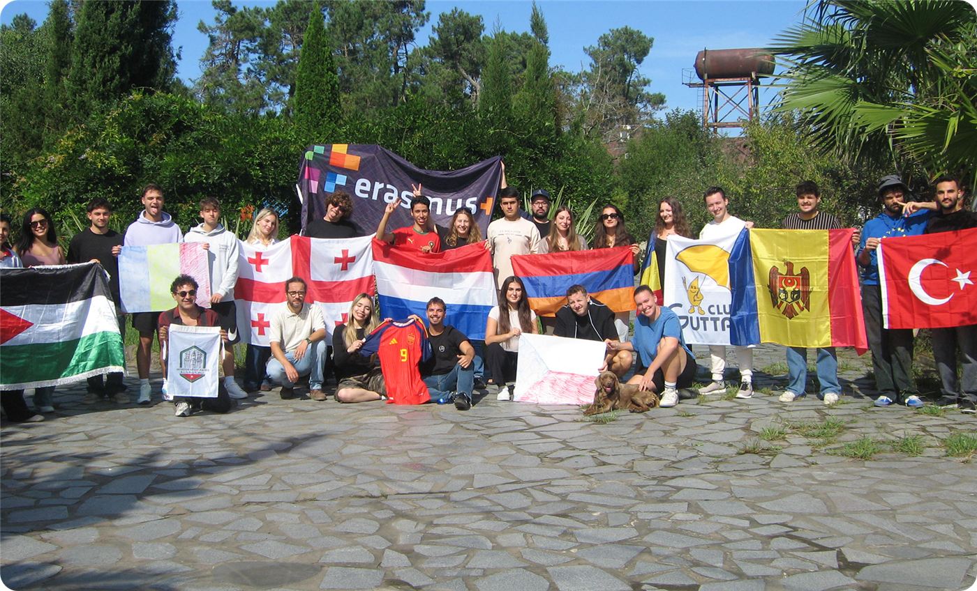 GYDA participants holding the flags of partner countries